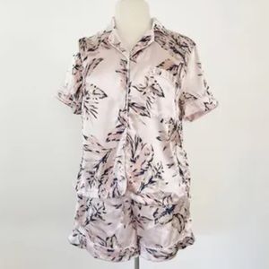 House of Harlow 1960 Floral Blush Pink PJ Set | Medium